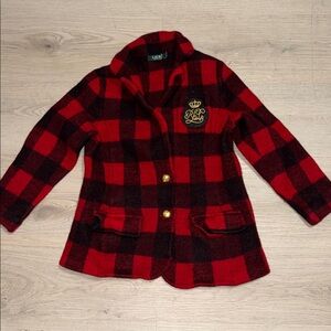 Ralph Lauren buffalo plaid blazer for girls Sz XL